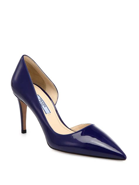 prada navy blue heels|Prada leather sandals.